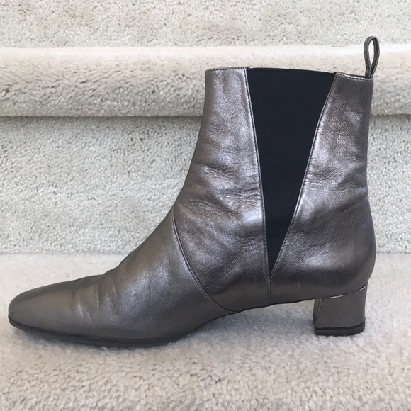 Robert Clergerie Silver Metallic Ankle Boots - Picture 8 of 16